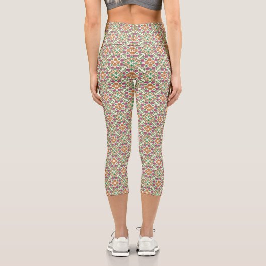 Botanical Pop - Forest Capri Leggings (Rückseite)