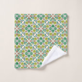 Botanical Pop - Olive Badhandtuch Set (Waschlappen)