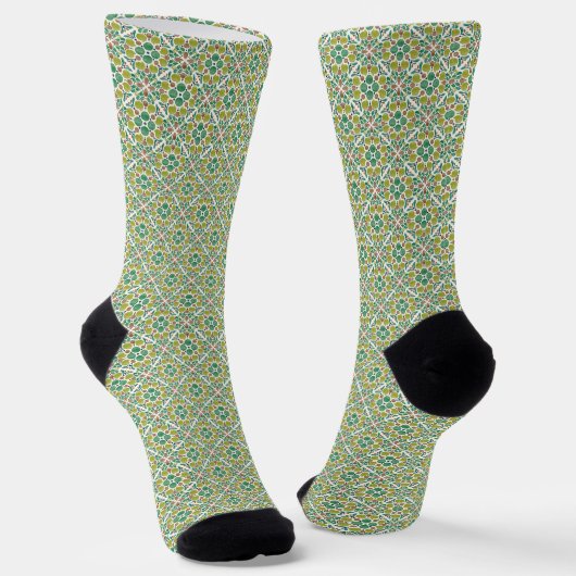 Botanical Pop - Olive Socken (Gewinkelt)