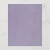 Botanical Purple and Gold Floral Wedding Menu Flyer (Hinten)