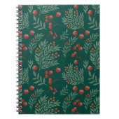 Botanical Red Berry Christmas Notebook Notizblock (Vorderseite)