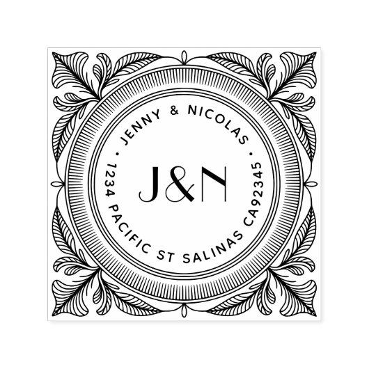 Botanical Return Address Self-Inking Stamp Permastempel (Design)