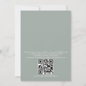 Botanical Rustic Greenery Elegant QR Code Wedding Einladung (Rückseite)