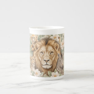 Botanical Safari Löwe Kaffeetasse Porzellantasse