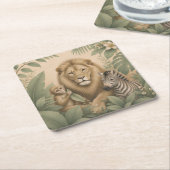 Botanical Safari Löwe Papier Untersetzer (angewinkelt)