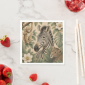Botanical Safari Zebra-Papier-Serviette Serviette (Beispiel)