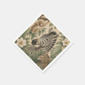 Botanical Safari Zebra-Papier-Serviette Serviette (Ecke)