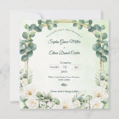 Botanical Sage Green Eucalyptus Wedding Invitation (Vorderseite)