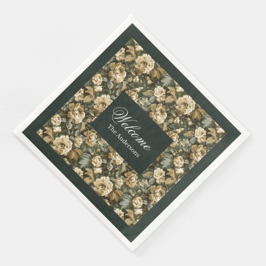 Botanical Sage Napkins Lux Pastel Dining Accent Serviette (Ecke)