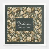 Botanical Sage Napkins Lux Pastel Dining Accent Serviette (Vorderseite)