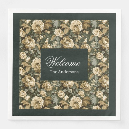 Botanical Sage Napkins Lux Pastel Dining Accent Serviette (Vorderseite)