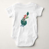 Botanical Santa's Helper Holiday Christmas Baby Strampler (Rückseite)