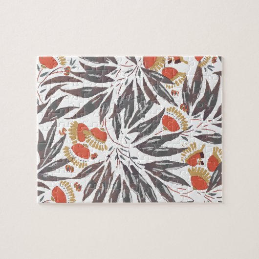 Botanical seamless pattern, E. A. Séguy Puzzle (Horizontal)