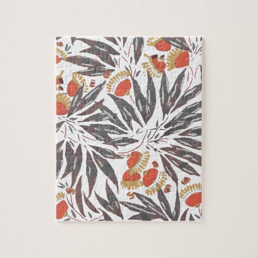 Botanical seamless pattern, E. A. Séguy Puzzle (Vertikal)