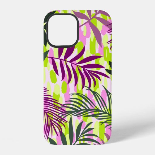Botanical seamless pattern mixed with geometric sh iPhone hülle (Rückseite)