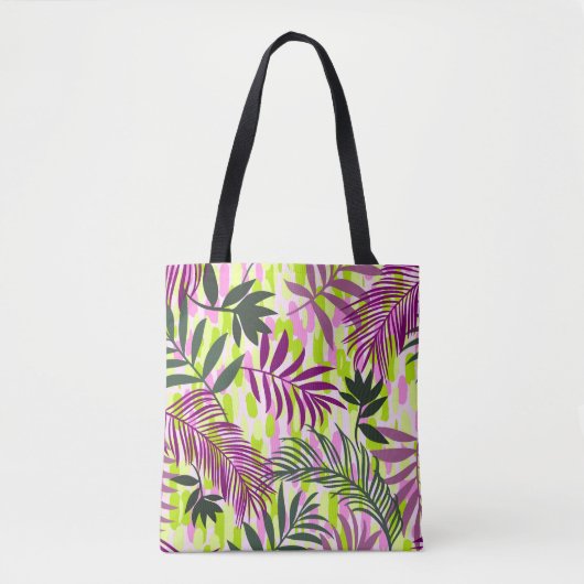 Botanical seamless pattern mixed with geometric sh tasche (Vorderseite)