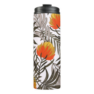 Botanical seamless tropical pattern with bright pl thermosbecher