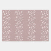 Botanical Serenade delicate floral silhouette Geschenkpapier Set (Vorderseite)
