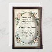 Botanical Shadow Box Graduation Einladung (Vorne/Hinten)