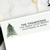 Botanical Simple Christmas Card Return Address