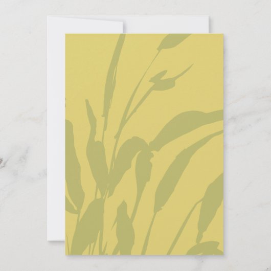 Botanical Sketch Citrus Gold Wedding Invitation Einladung (Rückseite)