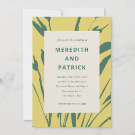 Botanical Sketch Citrus Pine Wedding Invitation Einladung