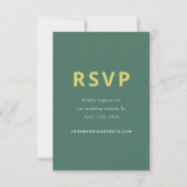 Botanical Sketch Citrus Pine Wedding Response Card RSVP Karte (Vorderseite)