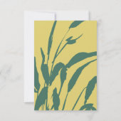 Botanical Sketch Citrus Pine Wedding Response Card RSVP Karte (Rückseite)