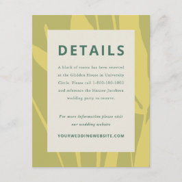 Botanical Sketch Citrus Wedding Enclosure Card Begleitkarte