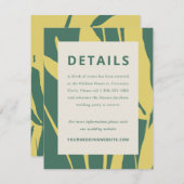 Botanical Sketch Citrus Wedding Enclosure Card Begleitkarte (Vorne/Hinten)