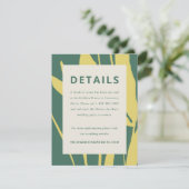 Botanical Sketch Citrus Wedding Enclosure Card Begleitkarte (Stehend Vorderseite)