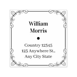 Botanical Square Custom Address Stamp Permastempel