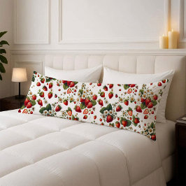 Botanical Strawberry Body Pillow Cover case Seitenschläferkissen