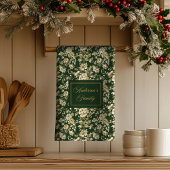Botanical Style Personalized Chic Kitchen Towel Geschirrtuch