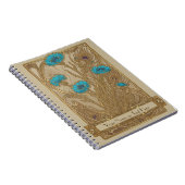 Botanical Tapestry: The Blue Cornflower Art Nouvea Notizblock (Rechte Seite)