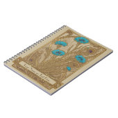 Botanical Tapestry: The Blue Cornflower Art Nouvea Notizblock (Linke Seite)