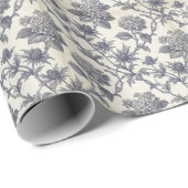 Botanical Toile | Hydrangea & Sea Holly Geschenkpapier (Rolleneckpunkt)