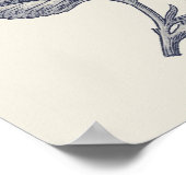 Botanical Toile | Hydrangea Vignette Poster (Ecke)