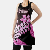 Botanical Tropical Leaves Palm Pink Personalized Schürze (InSitu)