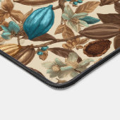 Botanical Turquoise Cacao Pattern  Schreibtischunterlage (Ecke)
