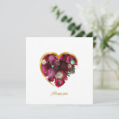 Botanical Valentine’s Day Card – Floral Heart with Karte (Stehend Vorderseite)