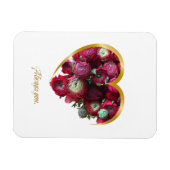 Botanical Valentine’s Day Card – Floral Heart with Magnet (Horizontal)