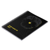 Botanical Velvet: The 'Sorbet Black Delight' Viola Notizblock (Linke Seite)