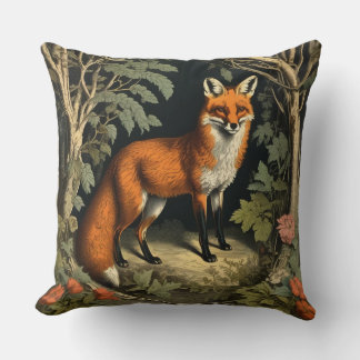 Botanical Vintage Forest Fox Kissen