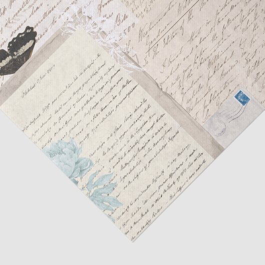 Botanical Vintage Letters Seidenpapier (Ausschnitt)