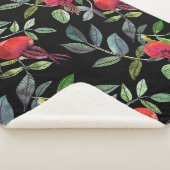 Botanical watercolor drawing dogrose pattern. Brig Sherpadecke (3/4)