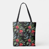 Botanical watercolor drawing dogrose pattern. Brig Tasche (Rückseite)