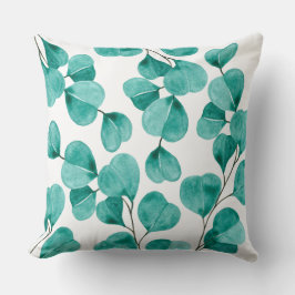 Botanical Watercolor Eucalyptus Leaves Kissen
