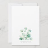 Botanical Watercolor Greenery Eucalyptus Wedding Einladung (Rückseite)