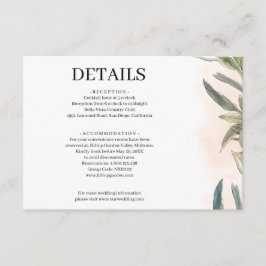 Botanical Watercolor Wedding Enclosure Card  Begleitkarte